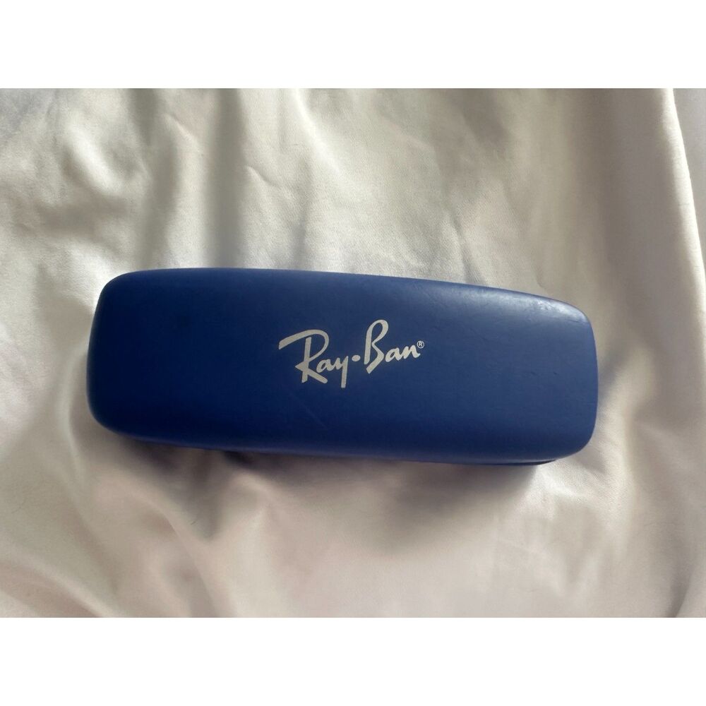 Ray-Ban Blue Hard Eyeglasses Case 6x2 Protective Sunglasses Case Travel Storage